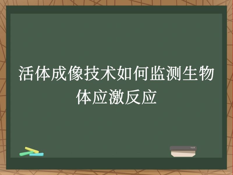 活体成像技术如何监测生物体应激反应